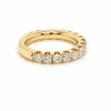 ESTATE WIDE 1.81CT DIAMOND 18K YELLOW GOLD 3/4 ETERNITY WEDDING ANNIVERSARY RING