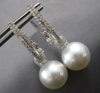 EXTRA LARGE .79CT DIAMOND & AAA SOUTH SEA PEARL 18KT WHITE GOLD HANGING EARRINGS