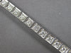 ESTATE LARGE 4.0CT DIAMOND 14KT WHITE GOLD ROUND SQUARE FILIGREE TENNIS BRACELET