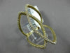 ESTATE LARGE .50CT ROUND DIAMOND 14K YELLOW GOLD 3D OPEN INFINITY PEACE FUN RING