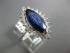 LARGE 2.81CT DIAMOND & AAA SAPPHIRE 14K WHITE GOLD MARQUISE ENGAGEMENT RING 2435