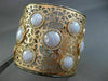 ESTATE LARGE 30.0CT DIAMOND & AAA AGATE 14KT WHITE & ROSE GOLD BANGLE BRACELET