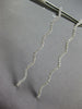 LARGE 1.0CT DIAMOND 14KT WHITE GOLD 3D CLASSIC ELONGATED WAVE HANGING EARRINGS
