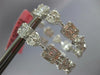 LARGE 4.48CT DIAMOND 18K WHITE GOLD MULTI SHAPE INSIDE OUT HOOP HANGING EARRINGS