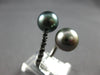 .30CT BLACK DIAMOND & AAA TAHITIAN PEARL 18K BLACK GOLD 3D CRISS CROSS LOVE RING