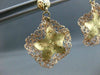 ESTATE LARGE 14KT YELLOW & ROSE GOLD CIRCLE STAR FILIGREE HANGING EARRINGS #1682