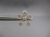 ESTATE LARGE 1.05CT DIAMOND 14KT WHITE GOLD 3D CLASSIC FLOWER STUD EARRINGS