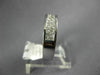 WIDE .84CT DIAMOND 14K WHITE GOLD 3D PRINCESS TWO ROW INVISIBLE ANNIVERSARY RING