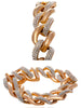 ESTATE 5.67CT DIAMOND 14KT YELLOW GOLD 3D CLASSIC CUBAN ETERNITY TENNIS BRACELET