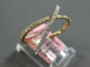 ESTATE .46CT DIAMOND 14K 2 TONE GOLD 3D CLASSIC CRISS CROSS INFINITY X LOVE RING