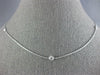 EXTRA LONG .90CT DIAMOND 14K WHITE GOLD DIAMOND BY THE YARD CLASSIC LOVE PENDANT