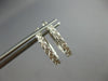 ESTATE .93CT DIAMOND 14KT WHITE GOLD 3D CLASSIC INSIDE OUT HOOP HANGING EARRINGS