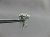 ESTATE LARGE 2.17CT DIAMOND 14KT WHITE GOLD FLOWER CLUSTER EARRINGS CUTE! #2860