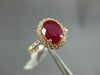 WIDE 1.70CT DIAMOND & AAA RUBY 14KT ROSE GOLD OVAL HALO CLASSIC ENGAGEMENT RING