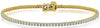 ESTATE 1.0CT DIAMOND 14KT YELLOW GOLD 3D ROUND CLASSIC CUFF TENNIS BRACELET