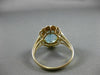 ESTATE .20CT DIAMOND & LIGHT BLUE TOPAZ 14KT YELLOW GOLD FILIGREE RING #20527