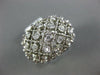 ESTATE LARGE .90CT DIAMOND 18KT WHITE GOLD OPEN FILIGREE ETOILE CRISS CROSS RING
