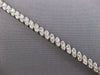 3.17CT DIAMOND 14K WHITE GOLD 3D ROUND MARQUISE SHAPE MULTI LEAF TENNIS BRACELET