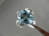 ESTATE LARGE 7.69CT DIAMOND & AAA BLUE TOPAZ 14KT WHITE GOLD 3D SQUARE RING