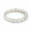 1.02CT DIAMOND 18KT WHITE GOLD CLASSIC 10 STONE SEMI ETERNITY SHARED PRONG RING