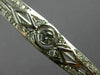ANTIQUE LONG .95CT ROUND DIAMOND 14KT WHITE GOLD 3D FILIGREE BROOCH PIN #19044