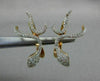 ESTATE .42T DIAMOND & AAA RUBY 18KT ROSE GOLD 3D SNAKE FUN HANGING EARRINGS