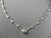 ESTATE 1.05CT DIAMOND 14KT WHITE GOLD 3D CLASSIC LINE BEZEL NECKLACE #21542