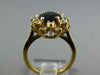 4.55CT DIAMOND AAA SAPPHIRE 18KT YELLOW GOLD OVAL & ROUND FLOWER ENGAGEMENT RING