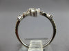ESTATE LARGE .80CT DIAMOND 18KT WHITE GOLD CLUSTER CRISS CROSS FLORAL LEAF RING