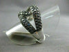 ESTATE WIDE 3.39CTW BLACK DIAMOND 14KT WHITE GOLD INFINITY FUN RING