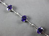 6.42CT DIAMOND & AAA AMETHYST 14K WHITE GOLD OVAL & ROUND BAMBOO TENNIS BRACELET