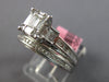 1.60CT DIAMOND 18KT WHITE GOLD 3D ROUND & BAGUETTE WEDDING ENGAGEMENT RING SET