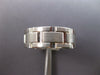 WIDE 14K WHITE GOLD HANDCRAFTED BRICK DESIGN MATTE & SHINY MENS ANNIVERSARY RING