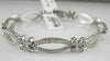 ANTIQUE WIDE 1.90CT FILIGREE 14KT WHITE GOLD DIAMOND BUTTERFLY BRACELET