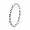 ESTATE .06CT DIAMOND 14KT WHITE GOLD INFINITY FILIGREE ETERNITY ANNIVERSARY RING