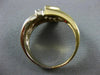 ESTATE WIDE 1.12CT DIAMOND & AAA RUBY 14KT TWO TONE GOLD SEMI MOON RING #11184