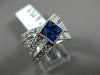 ESTATE LARGE 1.58CT DIAMOND & SAPPHIRE 14KT WHITE GOLD 3D CRISS CROSS LOVE RING
