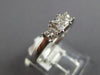 ESTATE .98CT DIAMOND 14KT WHITE GOLD 3D CLASSIC PRINCESS 3 STONE ENGAGEMENT RING
