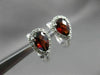 ESTATE 2.10CT DIAMOND & AAA GARNET 14KT WHITE GOLD HALO HEART LEVERBACK EARRINGS