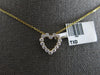 SMALL .50CT DIAMOND 14KT YELLOW GOLD 3D CLASSIC OPEN HEART LOVE FLOATING PENDANT