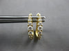 .55CT DIAMOND 18KT YELLOW GOLD ROUND OVAL HUGGIE HOOP LEVERBACK HANGING EARRINGS