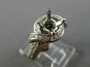 WIDE 1.03CT DIAMOND 14K WHITE GOLD 3D HALO PAVE SEMI MOUNT ENGAGEMENT RING #3058