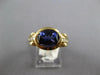 2.12CT DIAMOND & AAA IOLITE 14KT YELLOW GOLD 3D OVAL SEMI BEZEL ENGAGEMENT RING