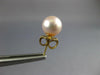 ESTATE AAA 6mm PINK SOUTH SEA PEARL 14K YELLOW GOLD CLASSIC STUD EARRINGS #ELV64