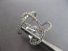 ESTATE LARGE .49CT DIAMOND 18KT WHITE GOLD 3D LOVE KNOT INFINITY FUN RING