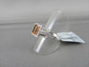 ESTATE WIDE 1.75CTW AAA CITRINE & DIAMOND 14KT WHITE GOLD RING