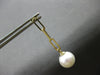 ESTATE AAA SOUTH SEA PEARL 14KT YELLOW GOLD OVAL LOVE KNOT FUN HANGING EARRINGS