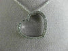 ESTATE .20CT DIAMOND 14KT WHITE GOLD CLASSIC OPEN HEART FLOATING PENDANT #20585