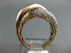 ESTATE LARGE 2.20CT DIAMOND 14KT ROSE GOLD MULTI ROW INFINITY SEMI ETERNITY RING
