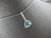 .50CT DIAMOND & AAA EMERALD 18KT WHITE GOLD 3D TRILLION & ROUND FLOATING PENDANT